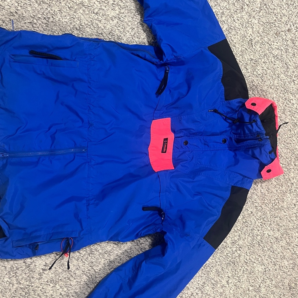 Columbia Men’s Vintage Ski Jacket in Blue and Pink